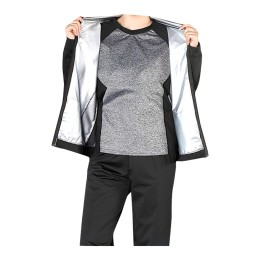 Fever plus size sweat suits sports suits women's sweaty autumn sweating body-reducing fitness clothes loose sweaty pants Boxing slimming sweat suits fat burning and slimming effect silver film fabric ribbed closure SKTAFC015 Fever plus size sweat suits sports suits women's sweaty autumn sweating body-reducing fitness clothes loose sweaty pants Boxing slimming sweat suits fat burning and slimming effect silver film fabric ribbed closure SKTAFC015